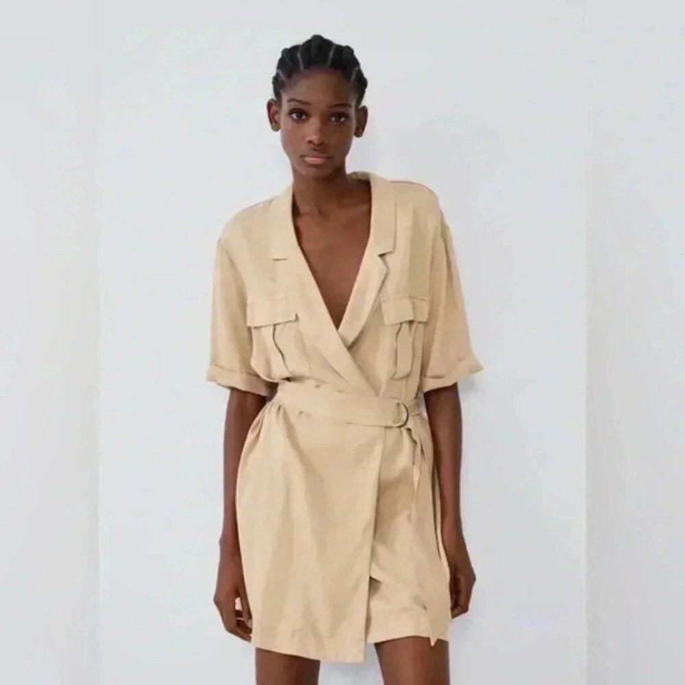 NWT ZARA DRESS WITH POCKETS XS